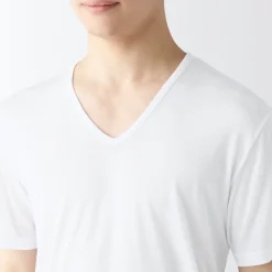 Online Men's Cool Touch Smooth V-Neck Short Sleeve T-Shirt Underwear & Undershirts