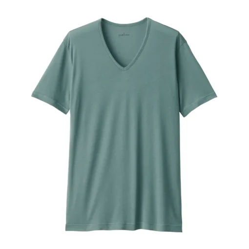 Online Men's Cool Touch Smooth V-Neck Short Sleeve T-Shirt Underwear & Undershirts