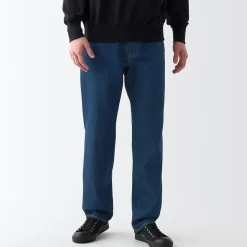 Hot Men's Denim Regular Pants (L 32inch / 82cm) Denim