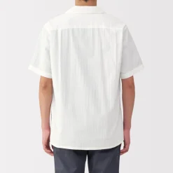 Hot Men's Dobby Open Collar Short Sleeve Shirt Shirts & Polos