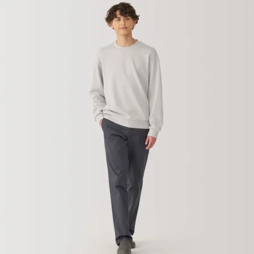 Online Men's Double Knitted Crew Neck Pullover Sweaters & Cardigans