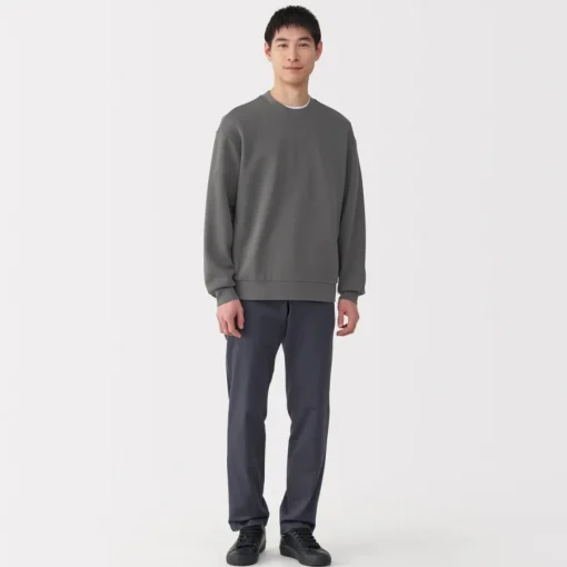Online Men's Double Knitted Crew Neck Pullover Sweaters & Cardigans