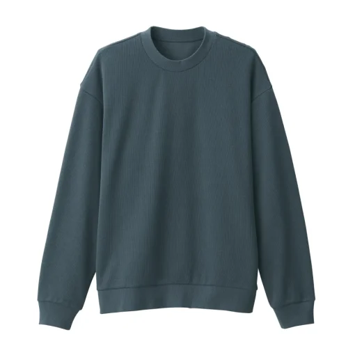 Online Men's Double Knitted Crew Neck Pullover Sweaters & Cardigans