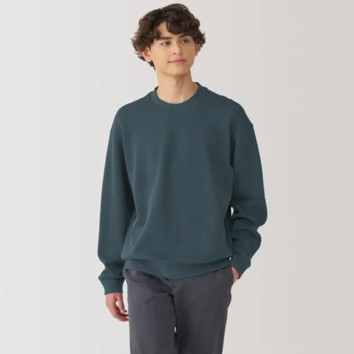 Online Men's Double Knitted Crew Neck Pullover Sweaters & Cardigans