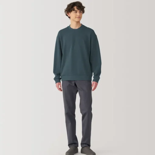 Online Men's Double Knitted Crew Neck Pullover Sweaters & Cardigans