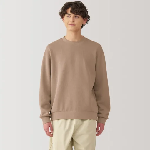 Online Men's Double Knitted Crew Neck Pullover Sweaters & Cardigans