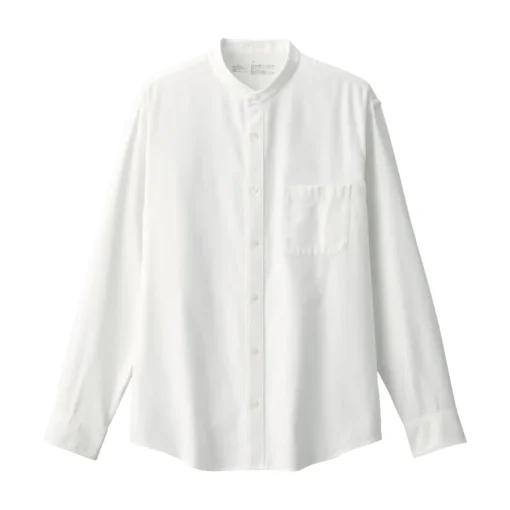 Online Men's Flannel Stand Collar Long Sleeve Shirt Shirts & Polos