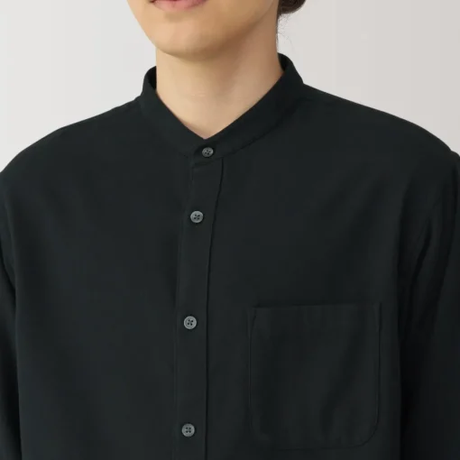 Online Men's Flannel Stand Collar Long Sleeve Shirt Shirts & Polos