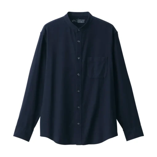 Online Men's Flannel Stand Collar Long Sleeve Shirt Shirts & Polos