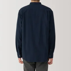 Online Men's Flannel Stand Collar Long Sleeve Shirt Shirts & Polos