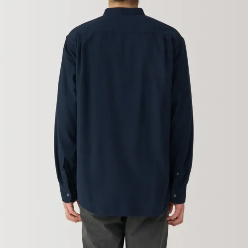 Online Men's Flannel Stand Collar Long Sleeve Shirt Shirts & Polos