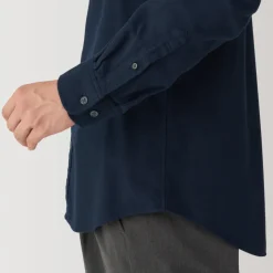 Online Men's Flannel Stand Collar Long Sleeve Shirt Shirts & Polos