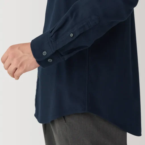 Online Men's Flannel Stand Collar Long Sleeve Shirt Shirts & Polos