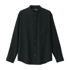 Online Men's Flannel Stand Collar Long Sleeve Shirt Shirts & Polos