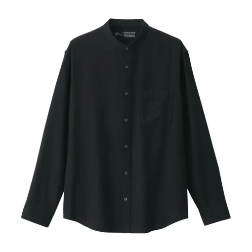 Online Men's Flannel Stand Collar Long Sleeve Shirt Shirts & Polos