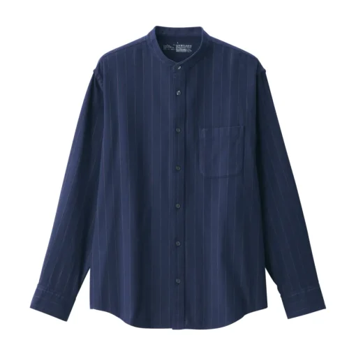 Sale Men's Flannel Stand Collar Long Sleeve Patterned Shirt Shirts & Polos