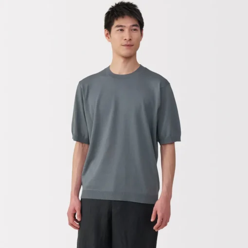 Sale Men's Hemp Blend Short Sleeve Sweater Sweaters & Cardigans