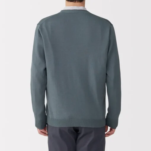 Clearance Men's Hemp Blend V-Neck Cardigan Sweaters & Cardigans