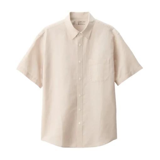 New Men's Hemp Cotton Short Sleeve Shirt Shirts & Polos