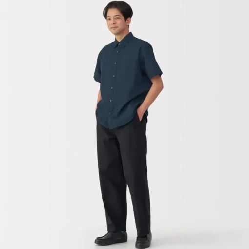New Men's Hemp Cotton Short Sleeve Shirt Shirts & Polos