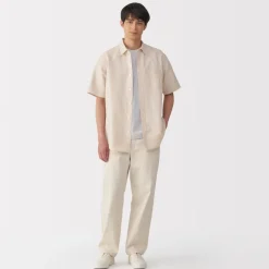New Men's Hemp Cotton Short Sleeve Shirt Shirts & Polos