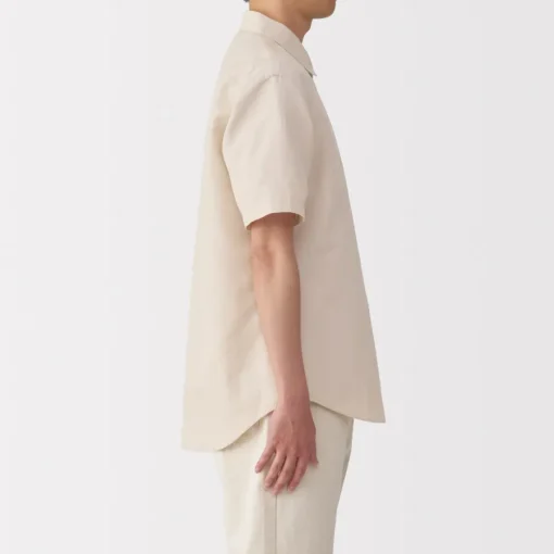 New Men's Hemp Cotton Short Sleeve Shirt Shirts & Polos