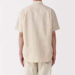 New Men's Hemp Cotton Short Sleeve Shirt Shirts & Polos