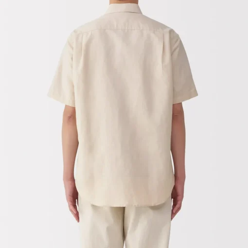 New Men's Hemp Cotton Short Sleeve Shirt Shirts & Polos