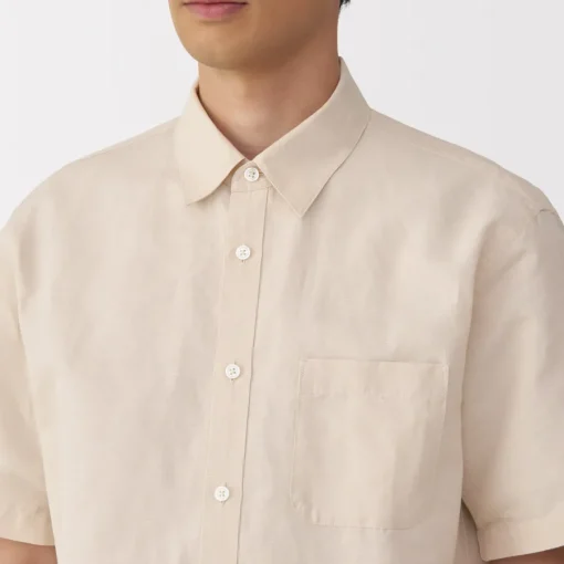 New Men's Hemp Cotton Short Sleeve Shirt Shirts & Polos