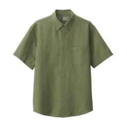 New Men's Hemp Cotton Short Sleeve Shirt Shirts & Polos