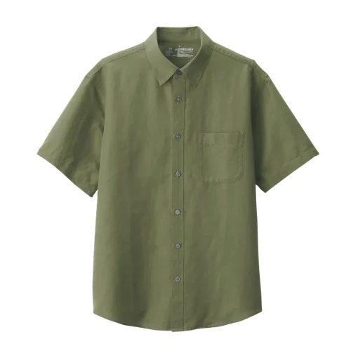 New Men's Hemp Cotton Short Sleeve Shirt Shirts & Polos