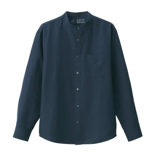 New Men's Hemp Cotton Stand Collar Shirt Shirts & Polos