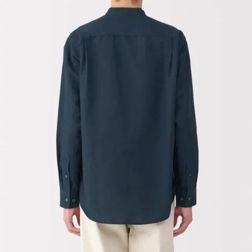 New Men's Hemp Cotton Stand Collar Shirt Shirts & Polos
