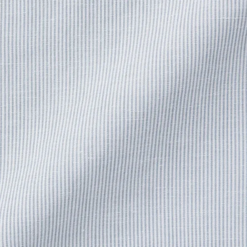 Outlet Men's Hemp Cotton Stand Collar Striped Shirt Shirts & Polos