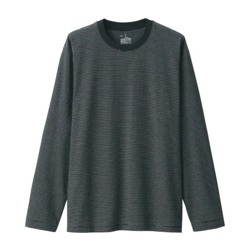 Fashion Men's Jersey Crew Neck Long Sleeve Striped T-Shirt T-Shirts