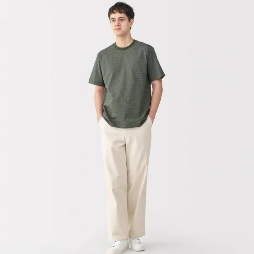 Discount Men's Jersey Crew Neck Short Sleeve Striped T-Shirt T-Shirts