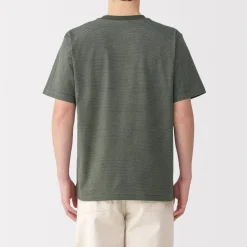 Discount Men's Jersey Crew Neck Short Sleeve Striped T-Shirt T-Shirts