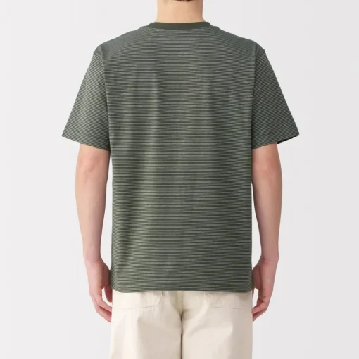 Discount Men's Jersey Crew Neck Short Sleeve Striped T-Shirt T-Shirts