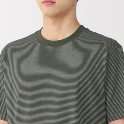Discount Men's Jersey Crew Neck Short Sleeve Striped T-Shirt T-Shirts