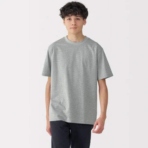 Discount Men's Jersey Crew Neck Short Sleeve Striped T-Shirt T-Shirts
