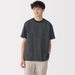 Discount Men's Jersey Crew Neck Short Sleeve Striped T-Shirt T-Shirts