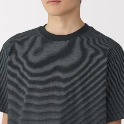 Discount Men's Jersey Crew Neck Short Sleeve Striped T-Shirt T-Shirts