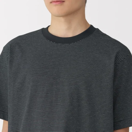 Discount Men's Jersey Crew Neck Short Sleeve Striped T-Shirt T-Shirts