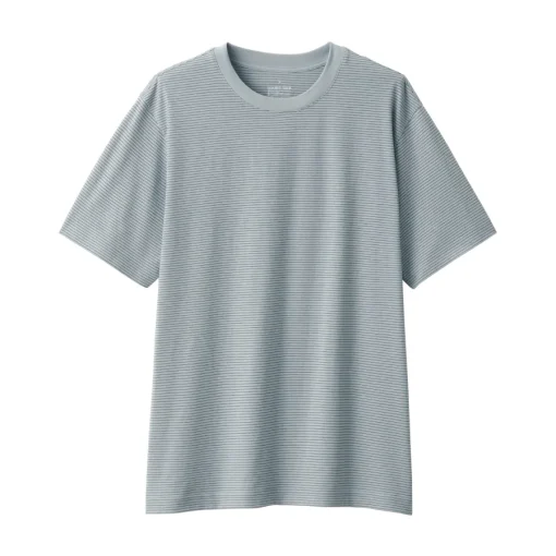 Discount Men's Jersey Crew Neck Short Sleeve Striped T-Shirt T-Shirts