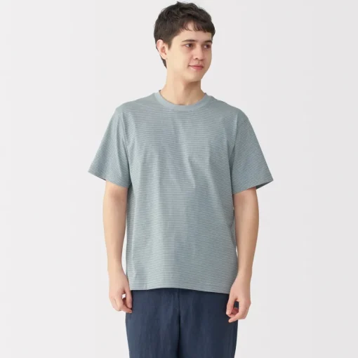 Discount Men's Jersey Crew Neck Short Sleeve Striped T-Shirt T-Shirts