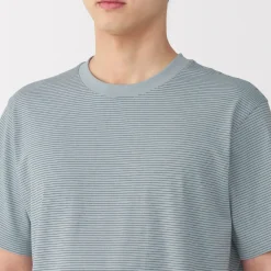 Discount Men's Jersey Crew Neck Short Sleeve Striped T-Shirt T-Shirts