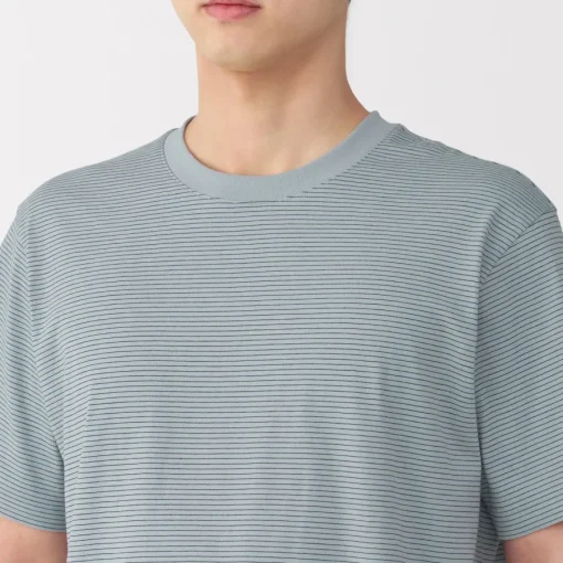 Discount Men's Jersey Crew Neck Short Sleeve Striped T-Shirt T-Shirts