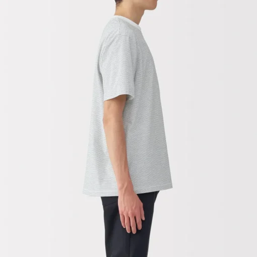 Discount Men's Jersey Crew Neck Short Sleeve Striped T-Shirt T-Shirts