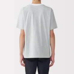 Discount Men's Jersey Crew Neck Short Sleeve Striped T-Shirt T-Shirts