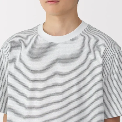 Discount Men's Jersey Crew Neck Short Sleeve Striped T-Shirt T-Shirts